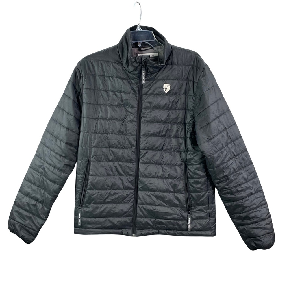 Seabourn Puffer Jacket Mens Small Black Antarctica Layering System Modular Zip